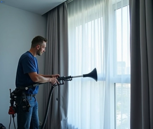 Professional commercial curtain cleaning process equipment Fresho Curtain Cleaning broadway-nsw